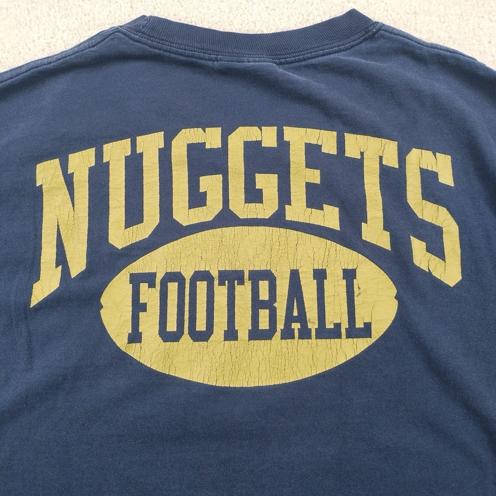 Vintage Nuggets Football ANF Tshirt  Adult Small Blue College Arch y2k 2000's - Picture 4 of 8